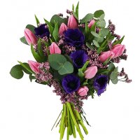Tulpan anemone bukett - Tulpaner - Skicka blommor %city%